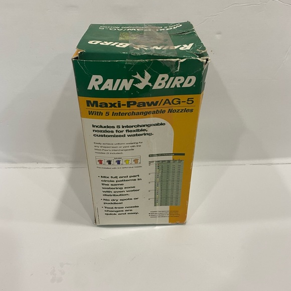Rain Bird Maxi Paw/AG-5 With 5 Interchangeable Nozzles - Picture 1 of 3